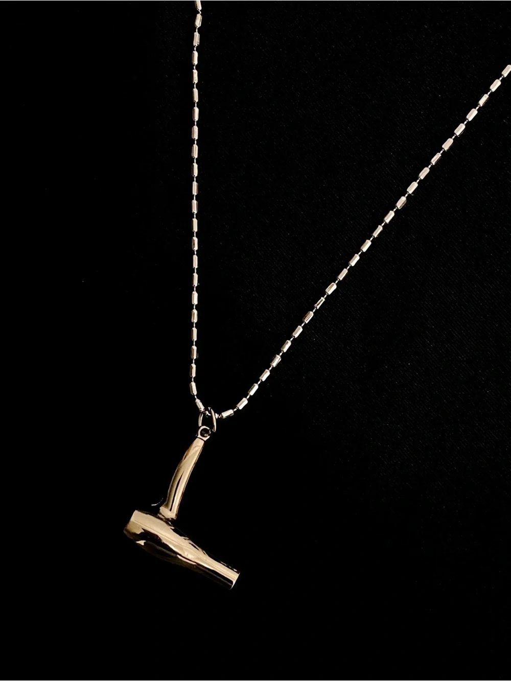 18KGF Blow Dryer Pendant Necklace